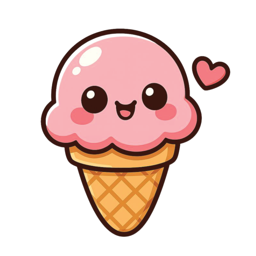 ستيكر فينيل Cute ice cream cone من T33