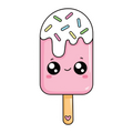 ستيكر فينيل Cute ice cream stick من T33