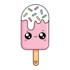 ستيكر فينيل Cute ice cream stick من T33