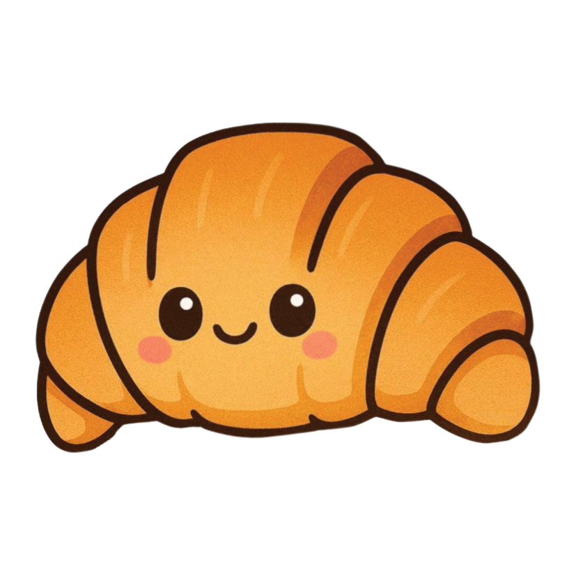 ستيكر فينيل Cute croissant من T33