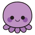 ستيكر فينيل Cute octopus من T33