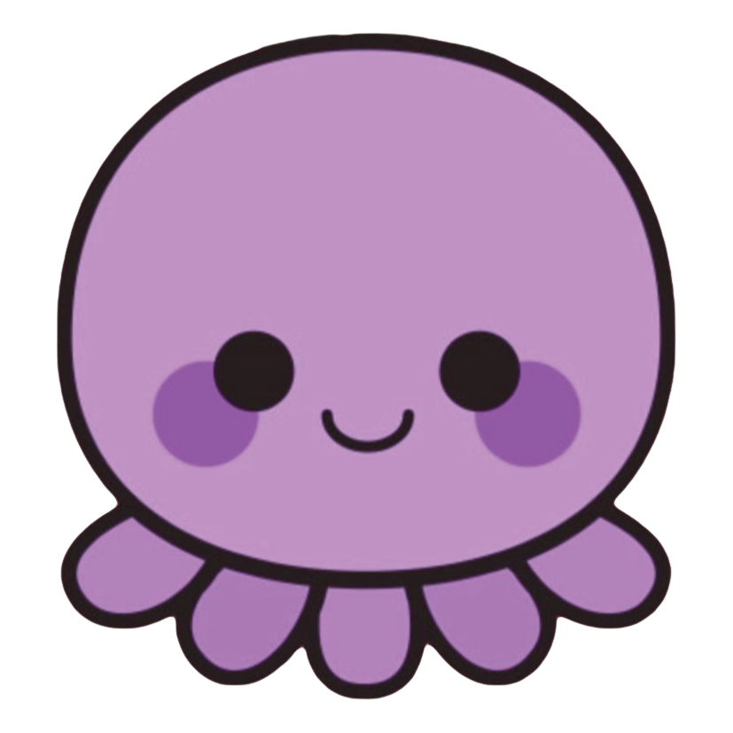 ستيكر فينيل Cute octopus من T33