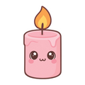 ستيكر فينيل Cute candle من T33