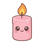 ستيكر فينيل Cute candle من T33