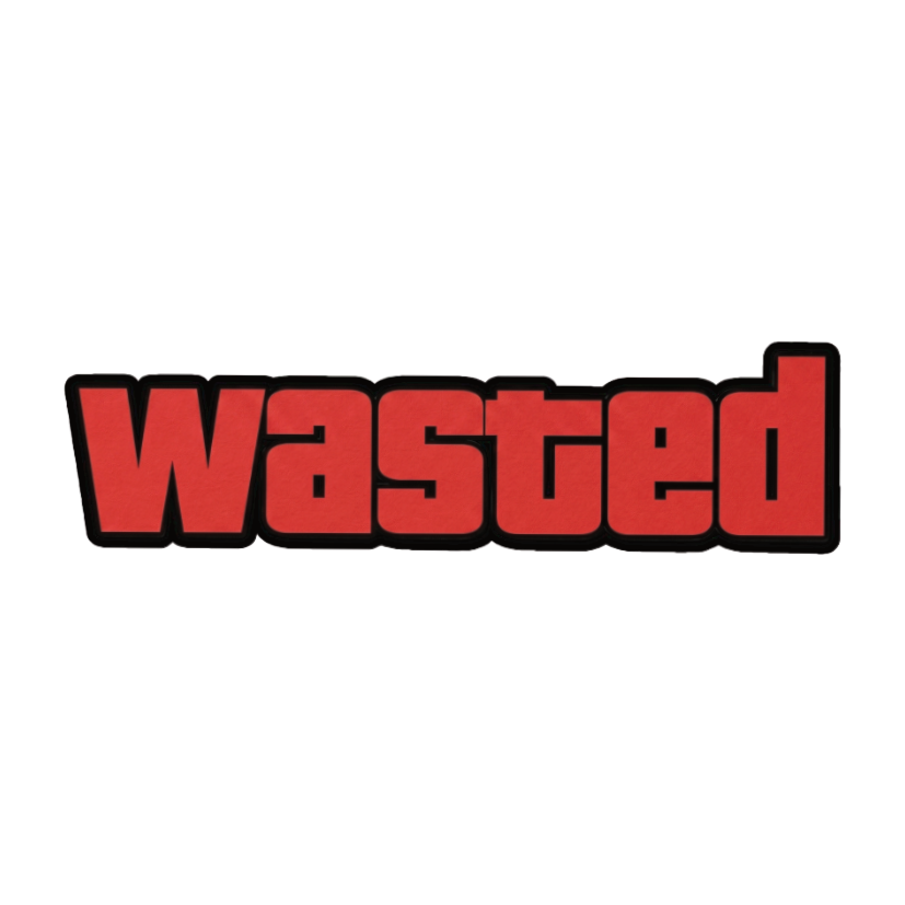 ستيكر فينيل Wasted (2 pieces) من T33