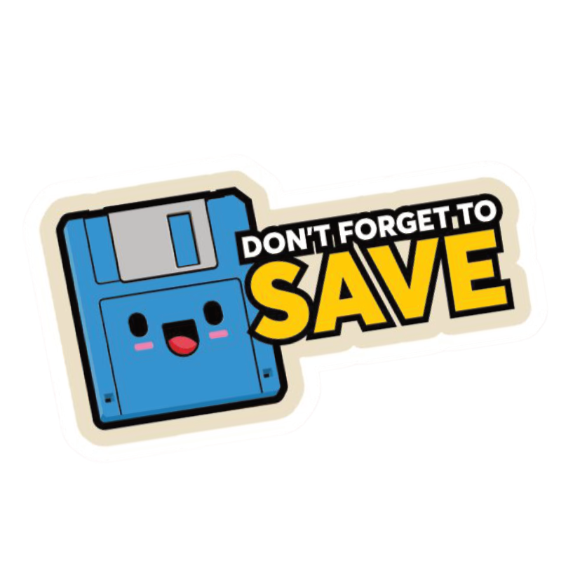 ستيكر فينيل Do not forget to save من T33