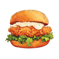 ستيكر فينيل Chicken burger من T33