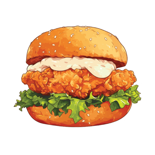 ستيكر فينيل Chicken burger من T33