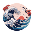 ستيكر فينيل Waves of Japan 1 من T33