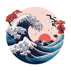 ستيكر فينيل Waves of Japan 1 من T33