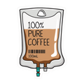ستيكر فينيل 100% pure coffee من T33