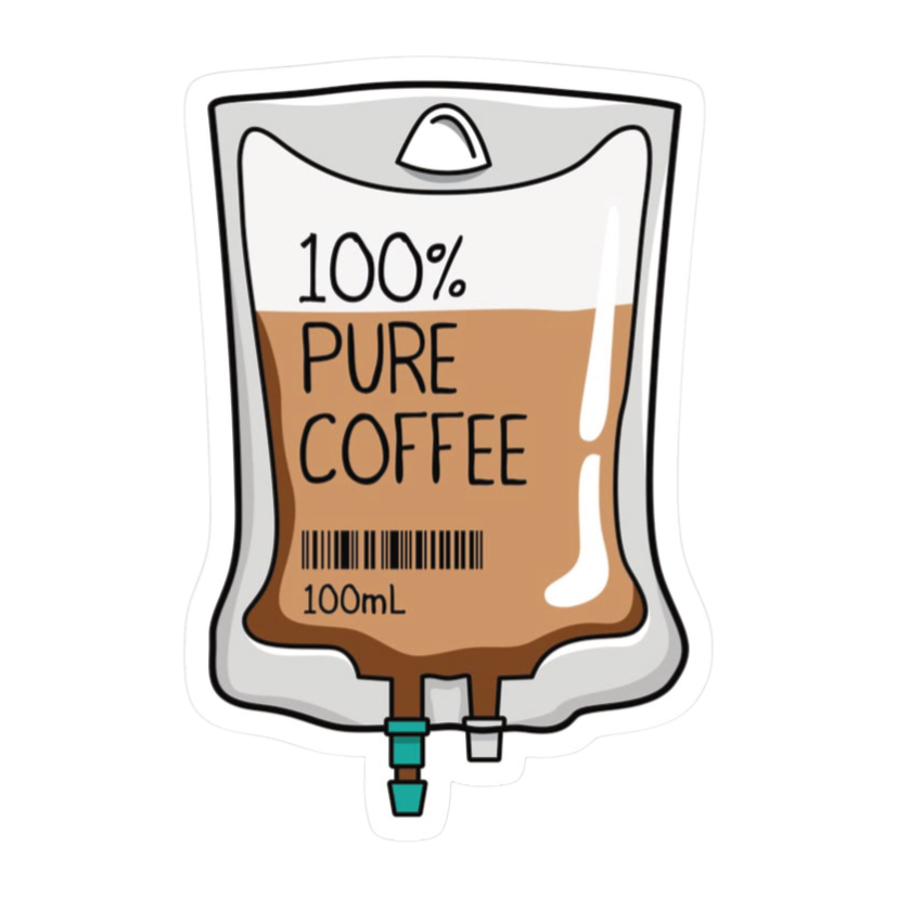 ستيكر فينيل 100% pure coffee من T33