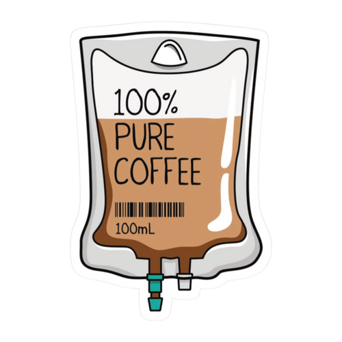 ستيكر فينيل 100% pure coffee من T33