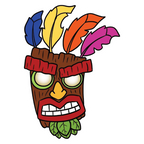 ستيكر فينيل Aku Aku crash bandicoot من T33