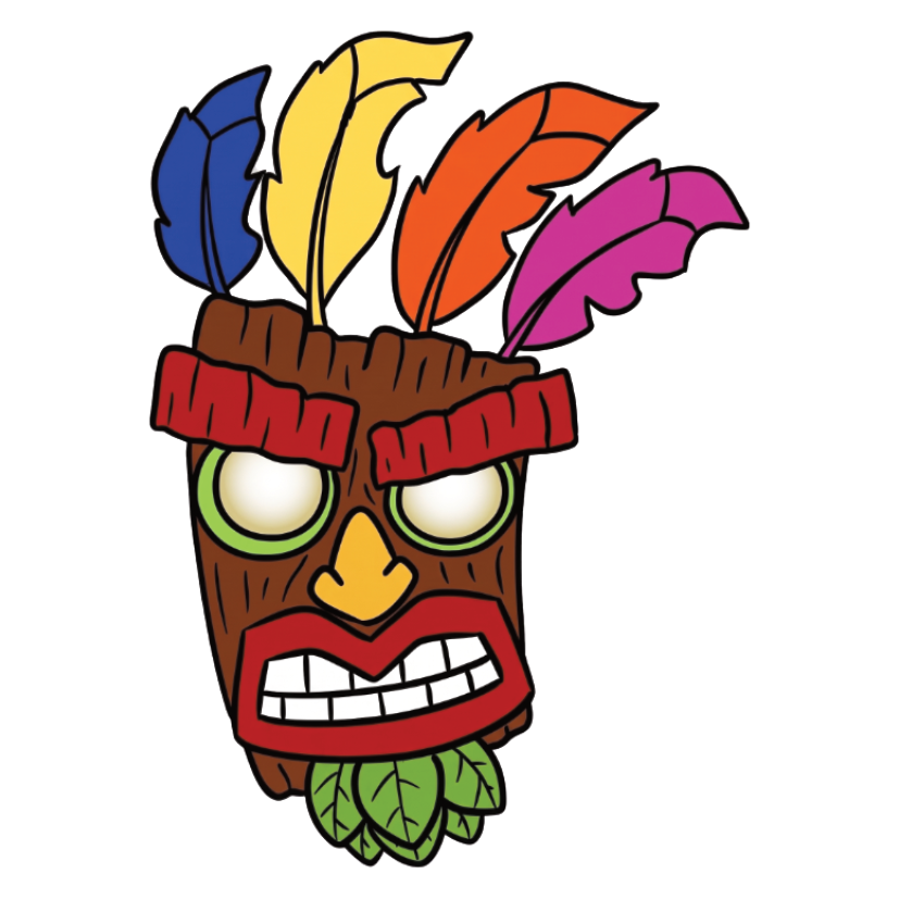 ستيكر فينيل Aku Aku crash bandicoot من T33