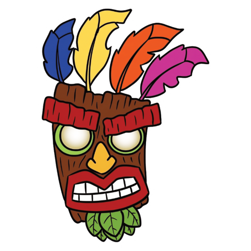 ستيكر فينيل Aku Aku crash bandicoot من T33