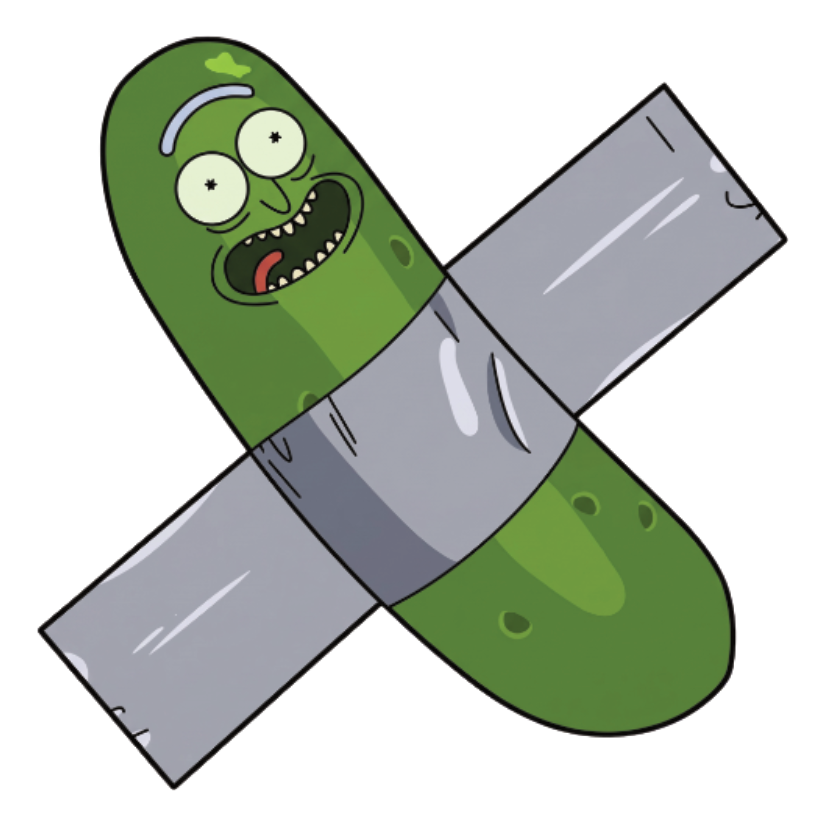 ستيكر فينيل Pickle Rick من T33